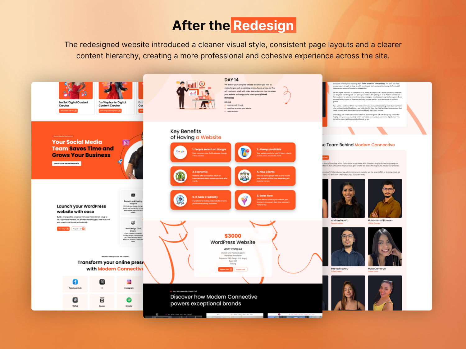 Modern Connective — after the redesign