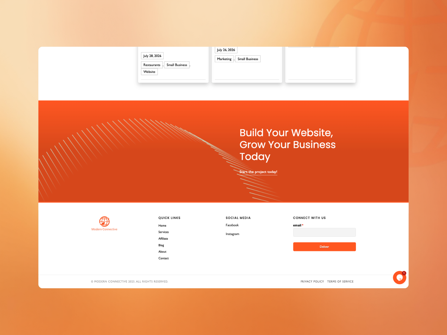Modern Connective — call-to-action section