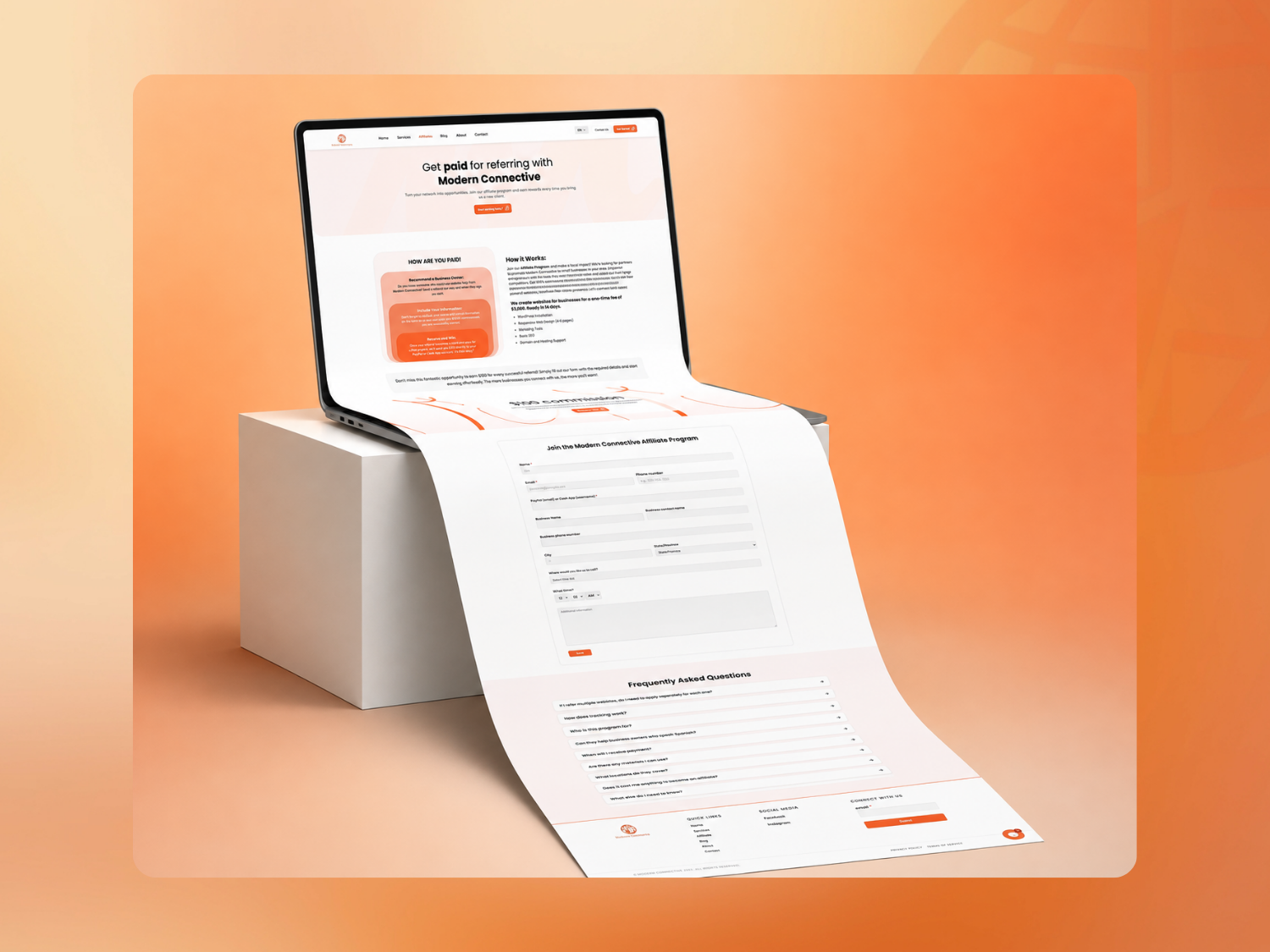 Modern Connective — landing page